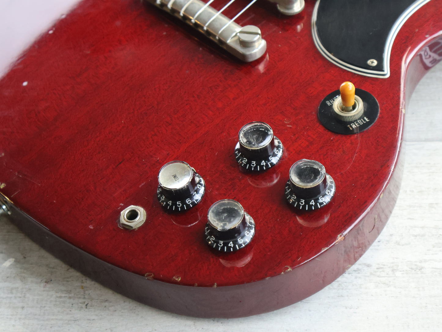1996 Orville (Gibson) Japan SG-65 '62 Reissue SG Double Cutaway (Heritage Cherry)