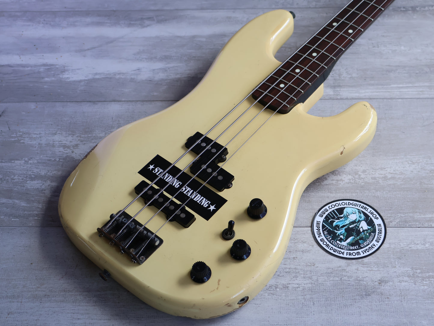 1985 Fender Japan "Jazz Bass Special" Duff McKagen Bass (Aged White)