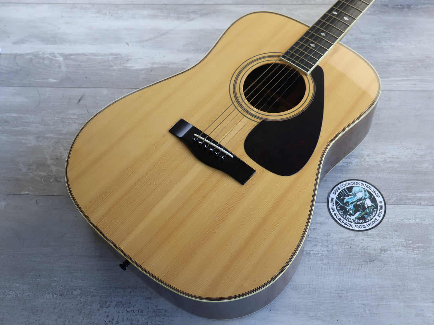 1980 Yamaha L-6 Japanese Vintage Acoustic Dreadnought Guitar (Natural)