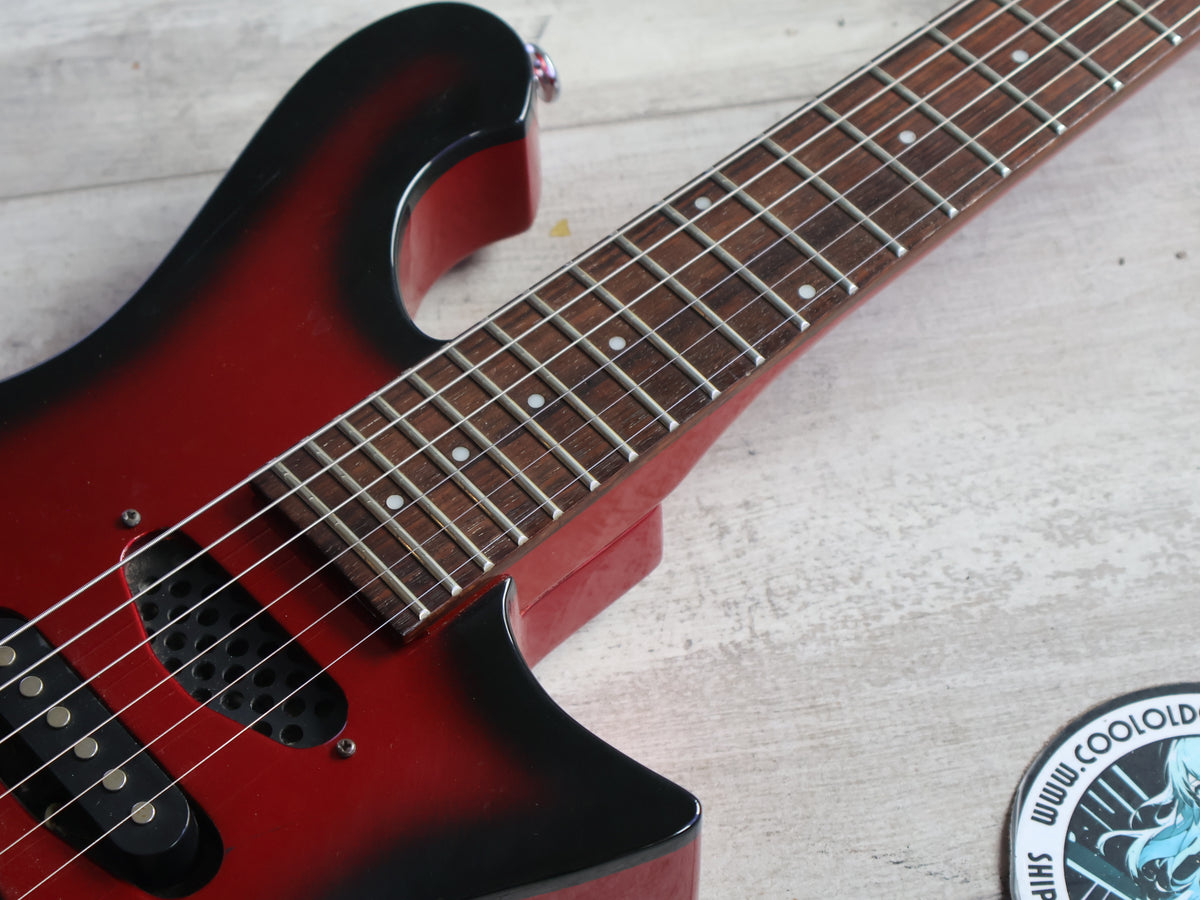 1990's Edwards E-P-45J Pierrot Signature Mini Guitar w/Speaker (Red Burst)