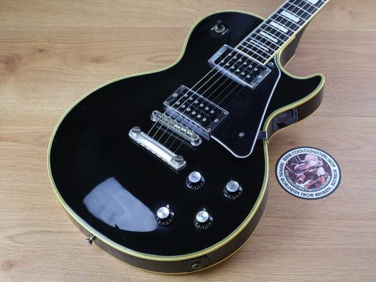 1984 Burny Japan LC-70JS John Sykes Signature Model Les Paul Custom (Ebony)