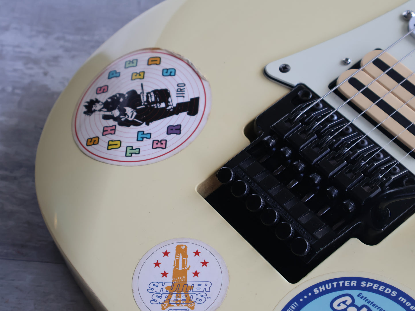 1993 Ibanez Japan RGR-550S HSH Superstrat w/Reverse Headstock (White)