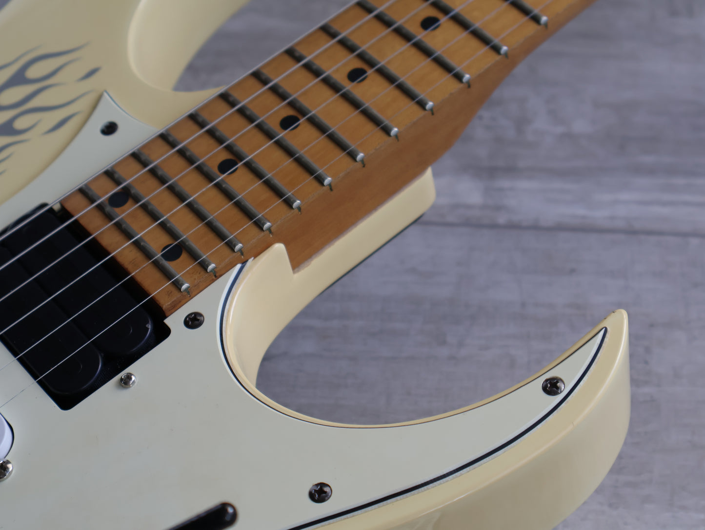 1993 Ibanez Japan RGR-550S HSH Superstrat w/Reverse Headstock (White)