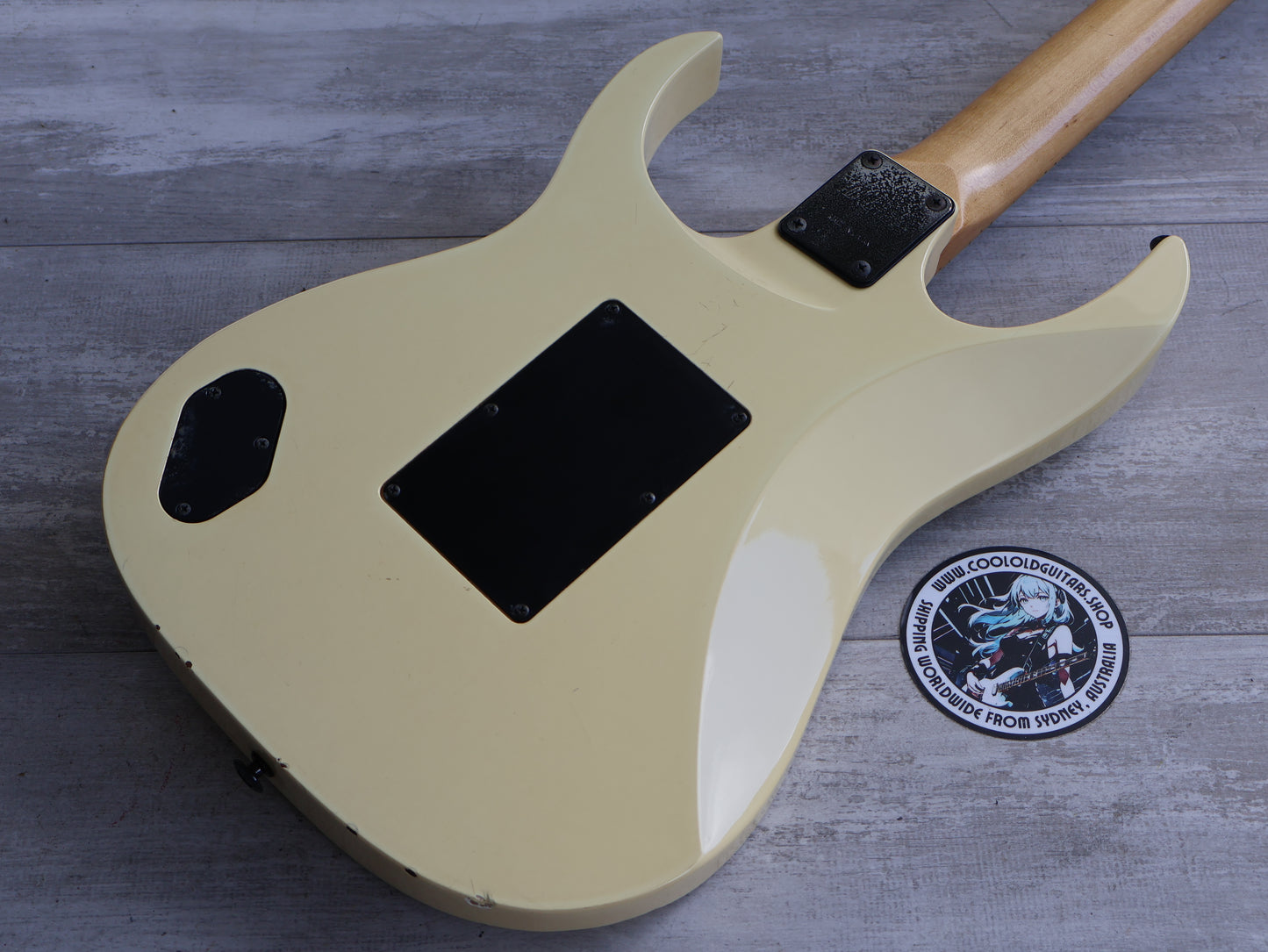 1993 Ibanez Japan RGR-550S HSH Superstrat w/Reverse Headstock (White)