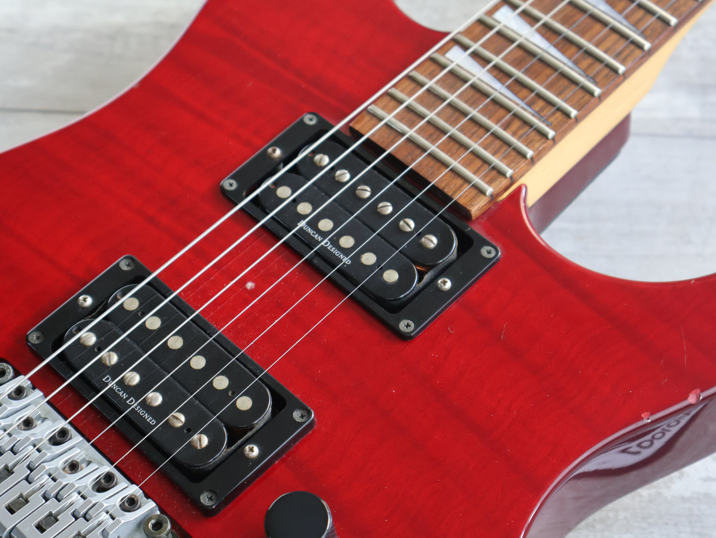 2001 Grover Jackson DK-c.u.60/HH Dinky (Transparent Red Flame)