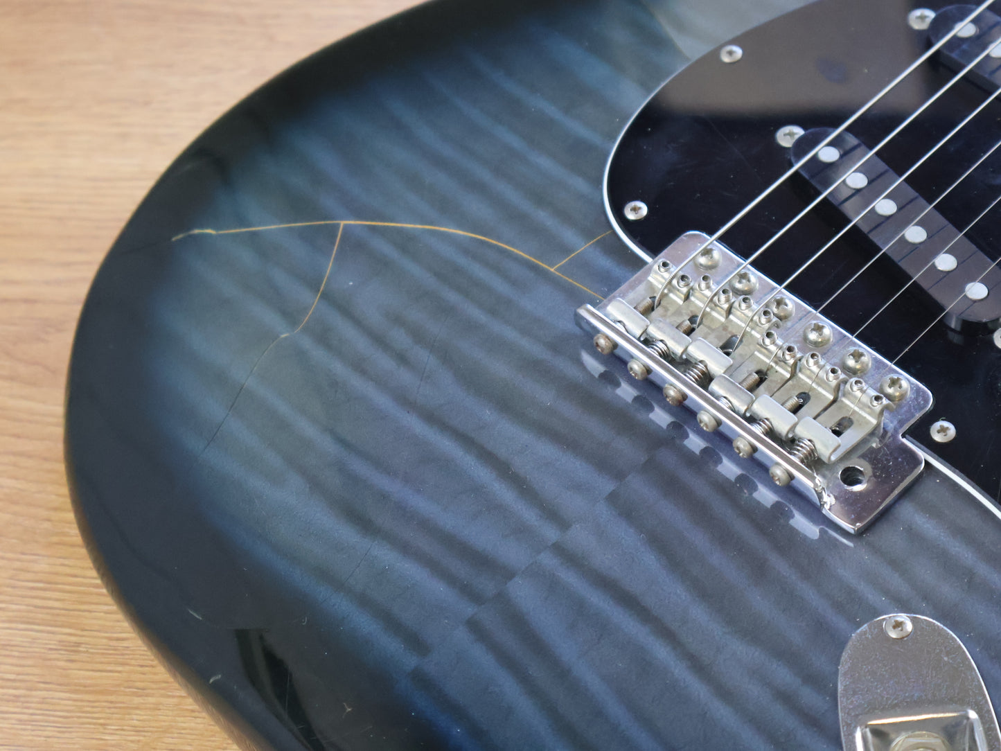 1992 Squier Japan SST-33 "Silver Series" Stratocaster (Blueburst Fotoflame)