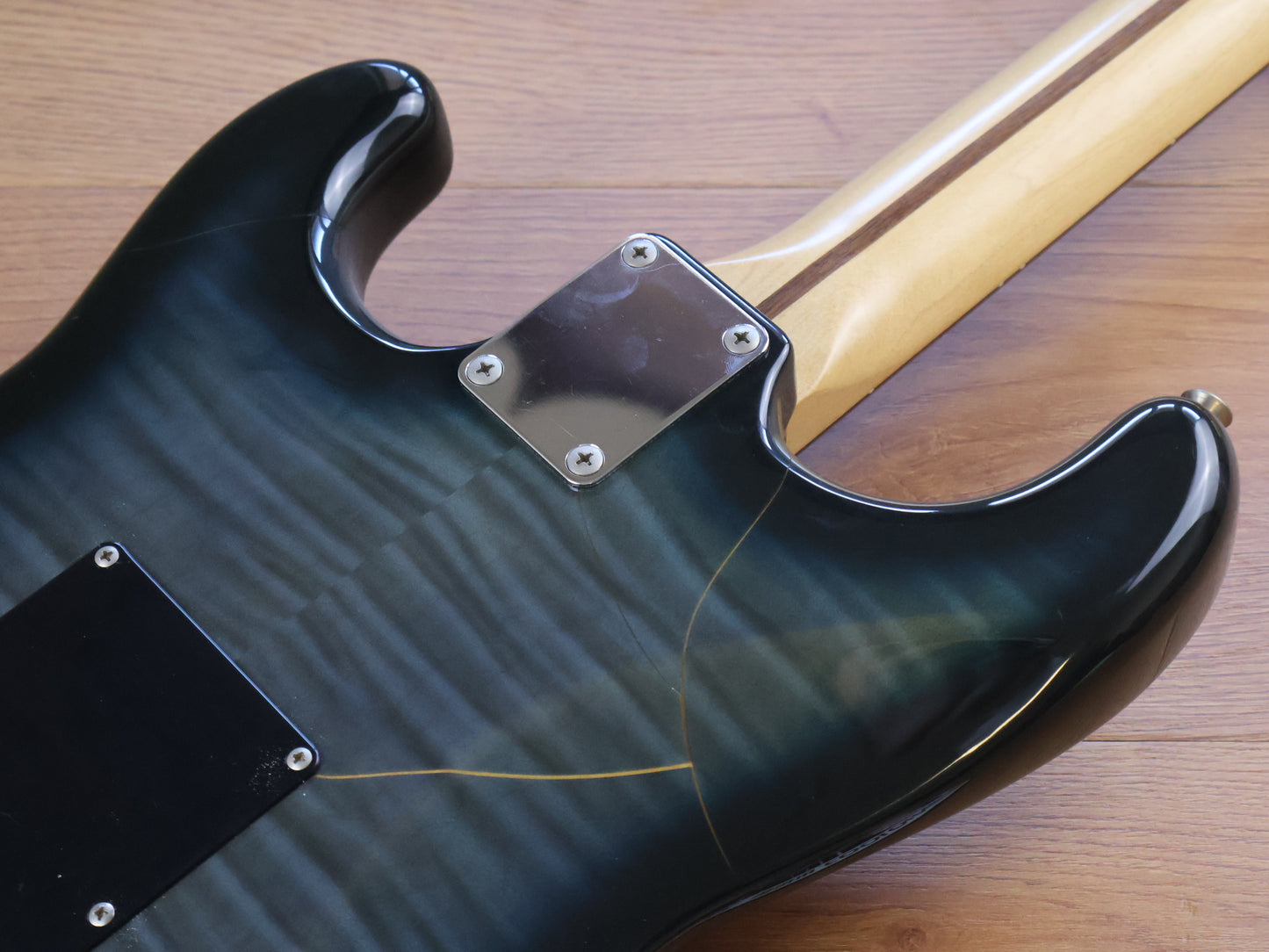 1992 Squier Japan SST-33 "Silver Series" Stratocaster (Blueburst Fotoflame)