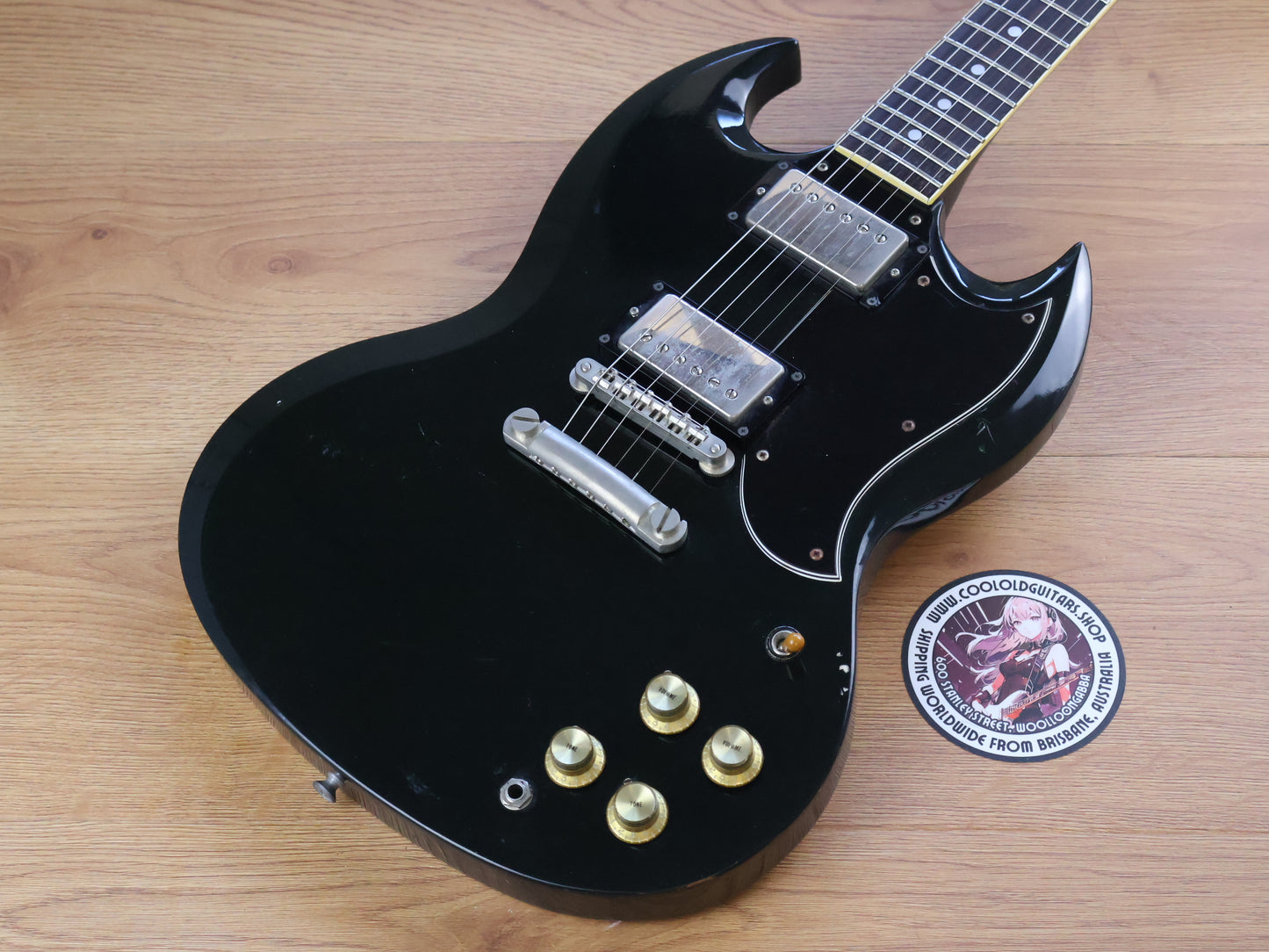 1989 Greco Japan SS-600P2 SG Double Cutaway (Black)