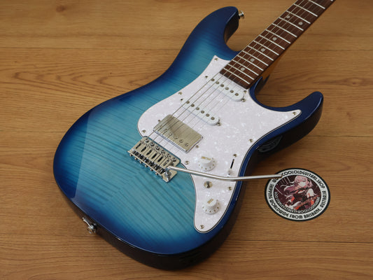 Ibanez AZ22S1F Standard Electric Guitar (Transparent Turquoise Burst)