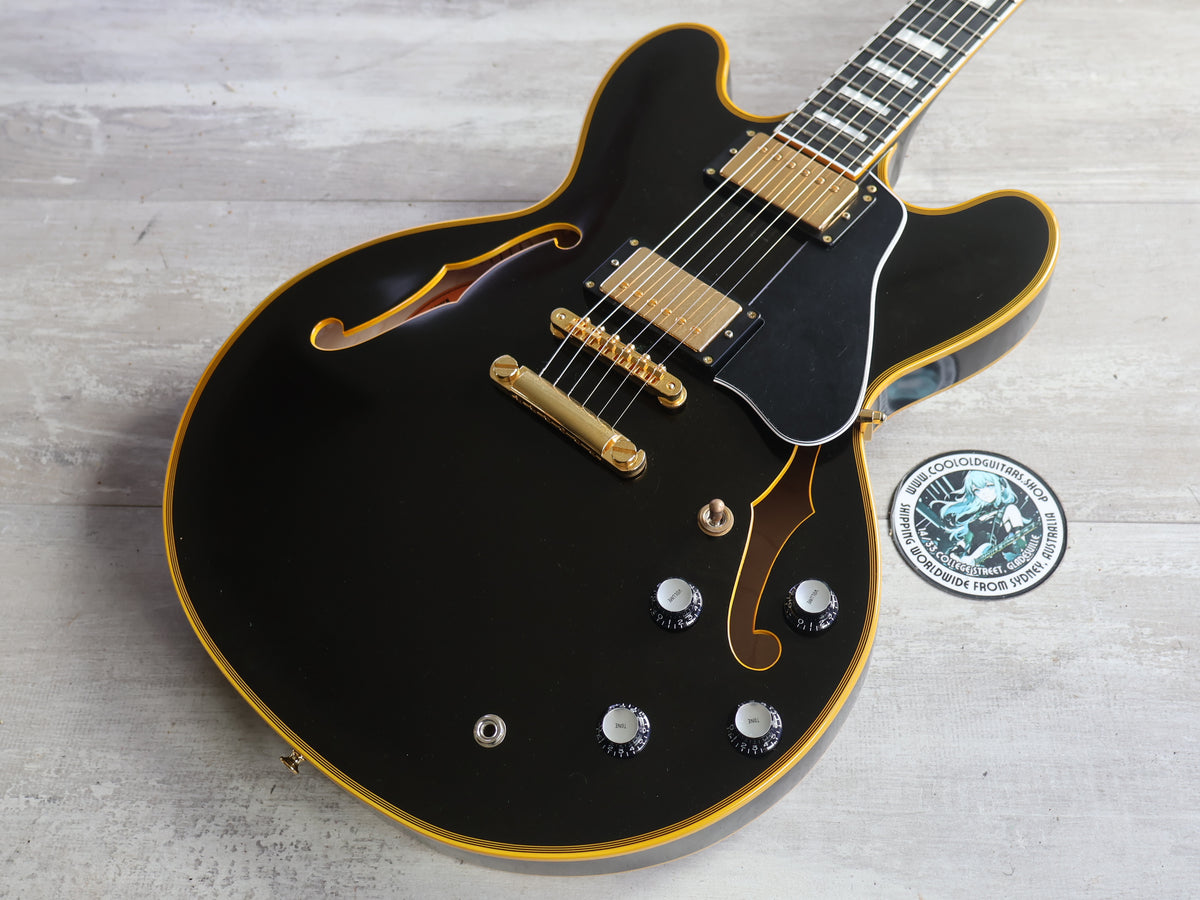 2023 Edwards (by ESP Japan) E-SA-CTM ES-335 Semi Hollowbody (Black)