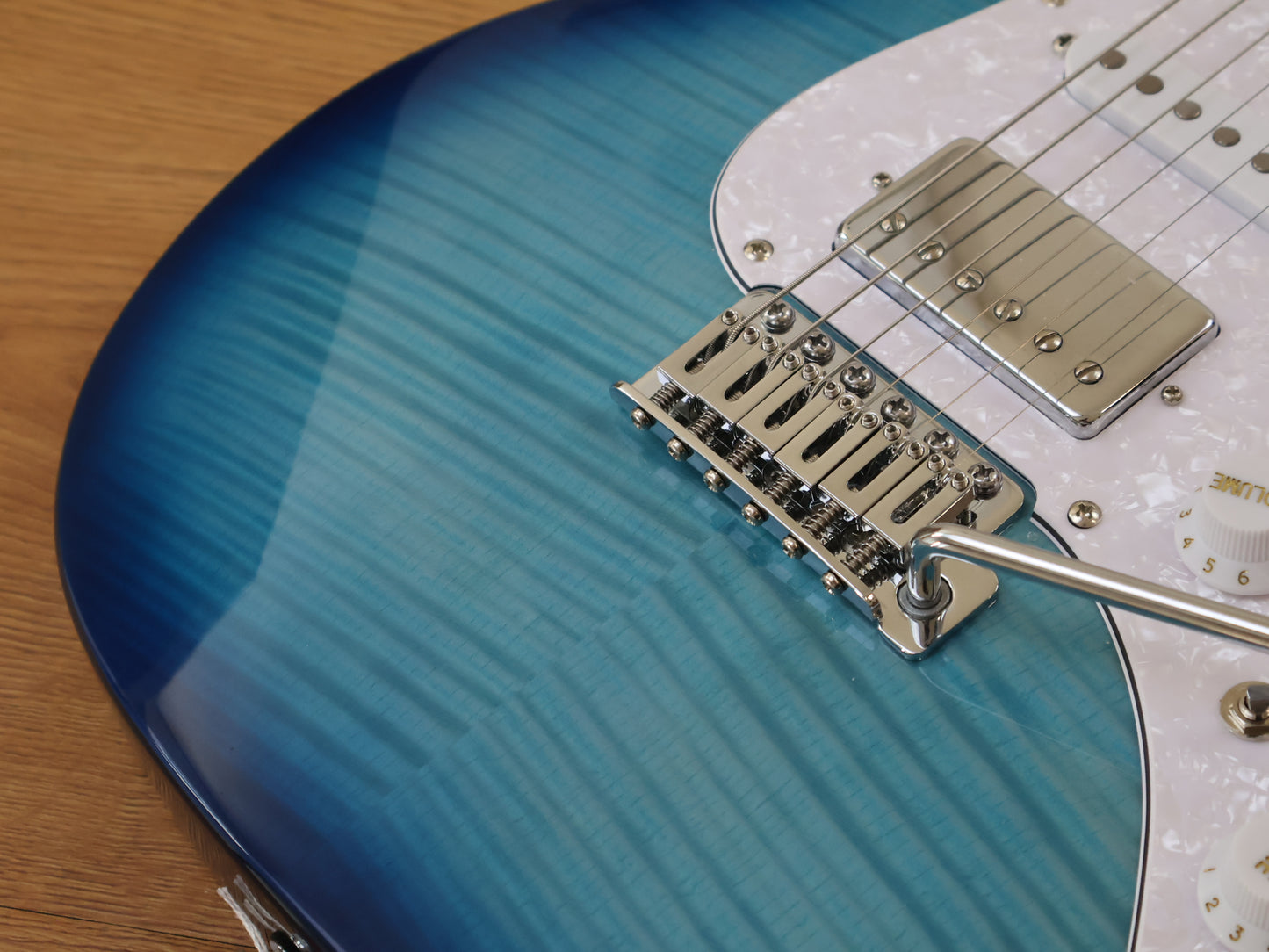 Ibanez AZ22S1F Standard Electric Guitar (Transparent Turquoise Burst)