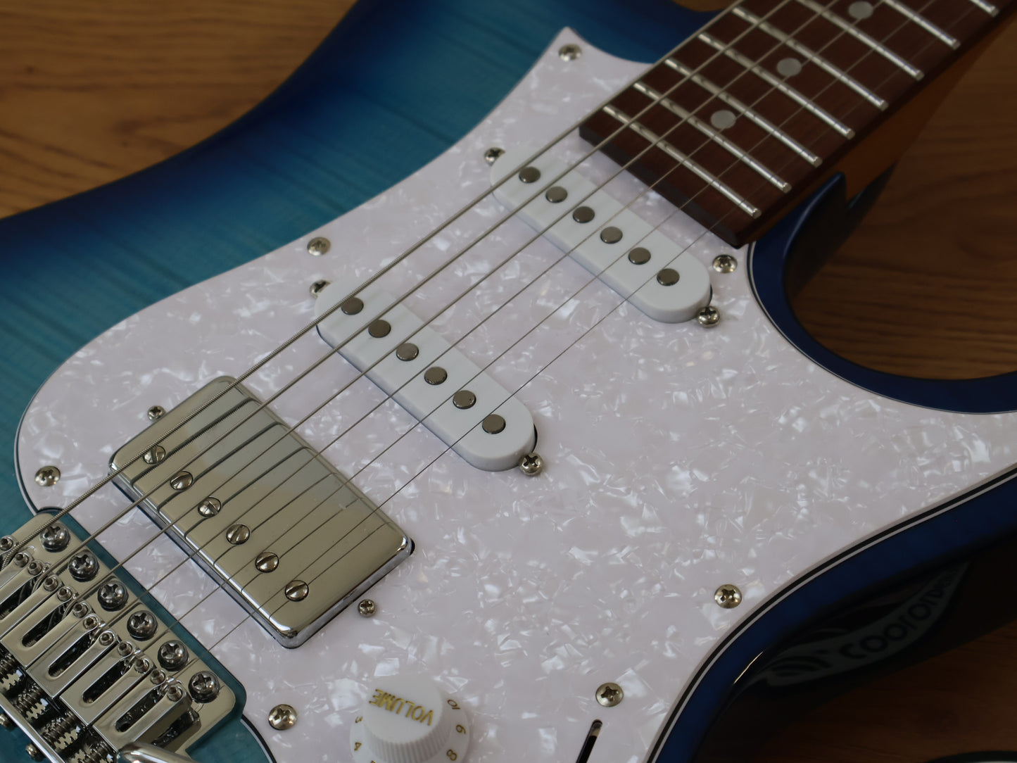 Ibanez AZ22S1F Standard Electric Guitar (Transparent Turquoise Burst)