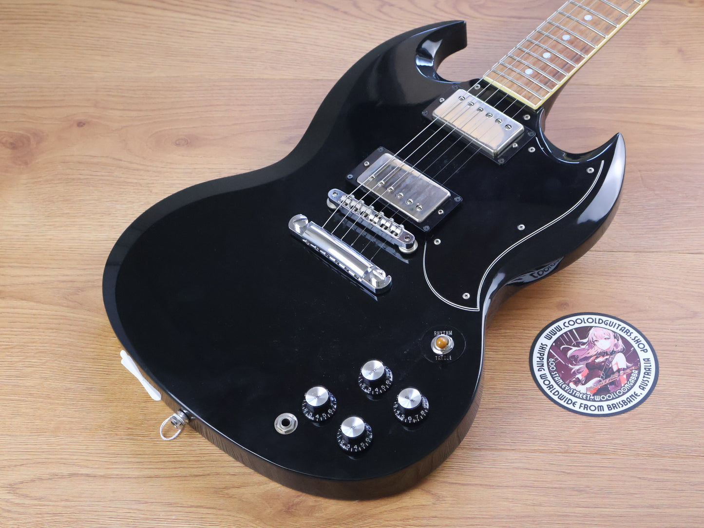 1990 Greco Japan SS-600P2 SG Double Cutaway (Black)