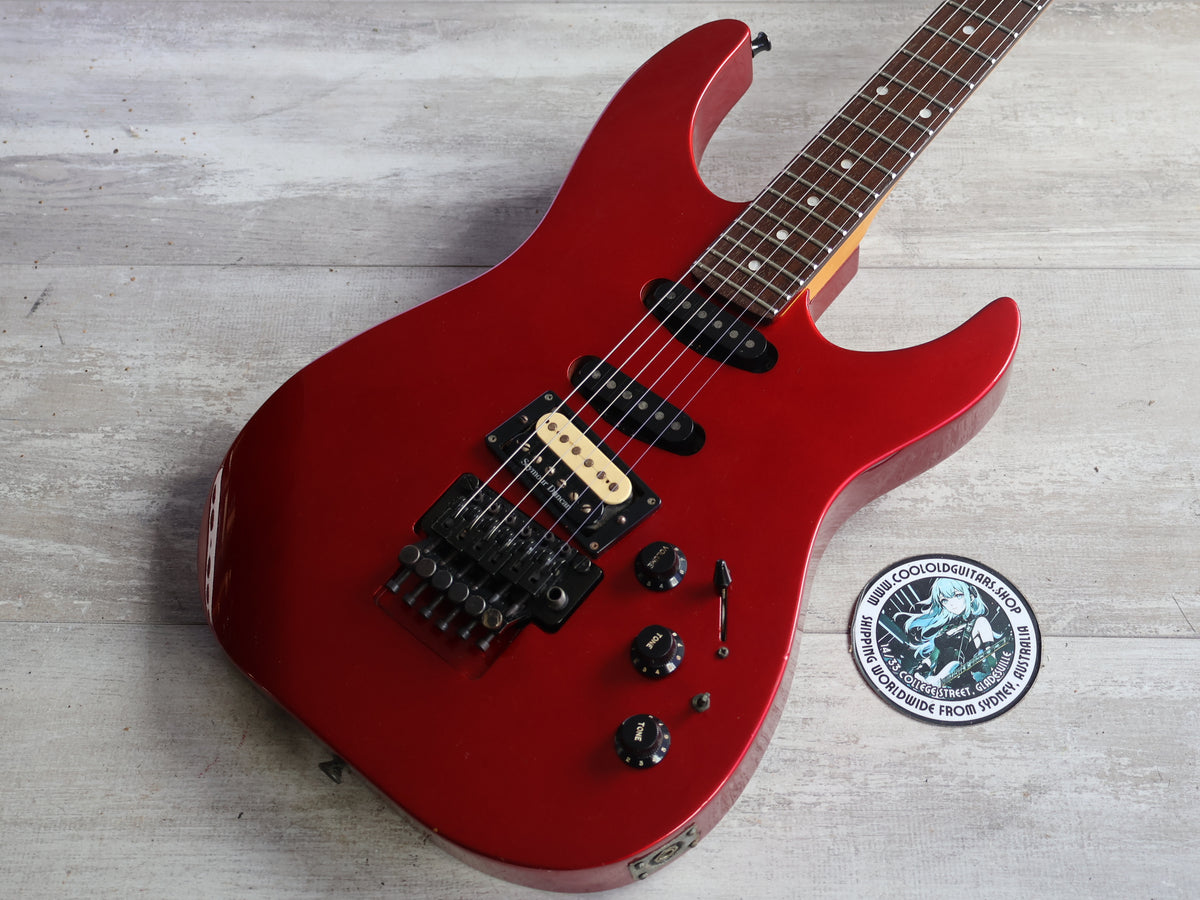 1980's Kramer (by ESP Japan) F-6000 Focus 6000 HSS Superstrat (Candy Apple Red)