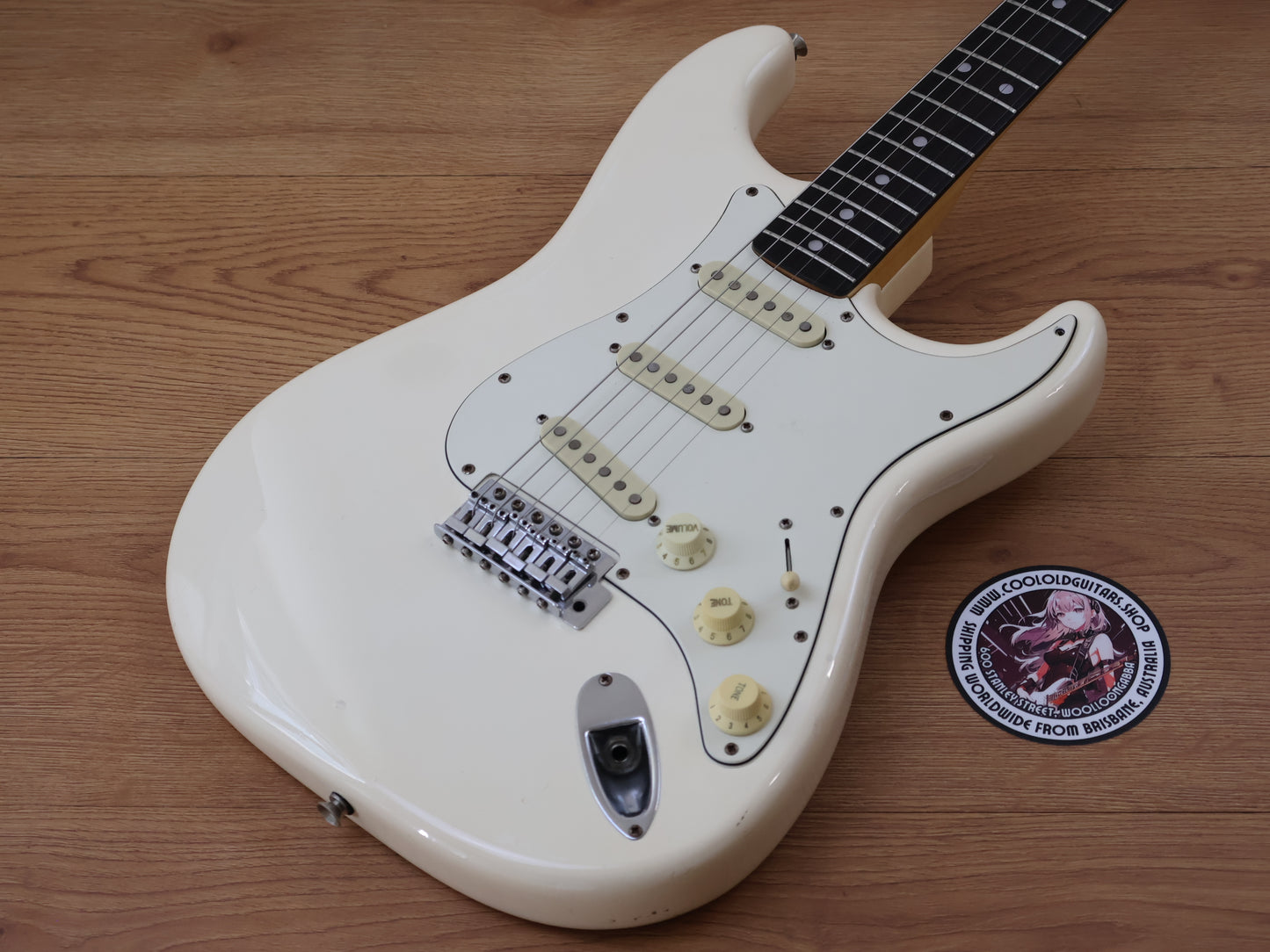 1979 Aria Pro II Japan Strikin' Sound Stratocaster (Vintage White)