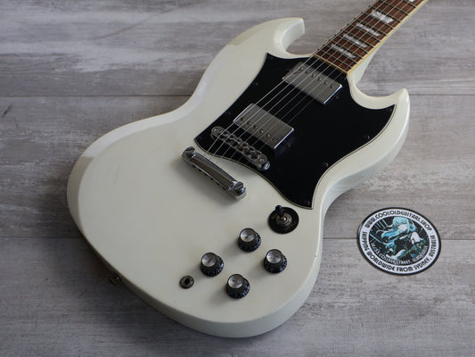 Blitz by Aria Pro II SG Double Cutaway (White)