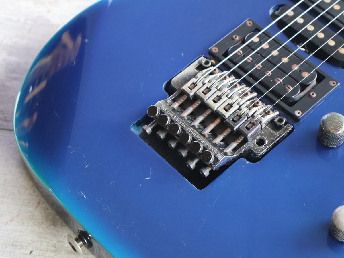 1996 Ibanez Japan RGR470 Reverse Headstock HSH Superstrat (Jewel Blue Burst)