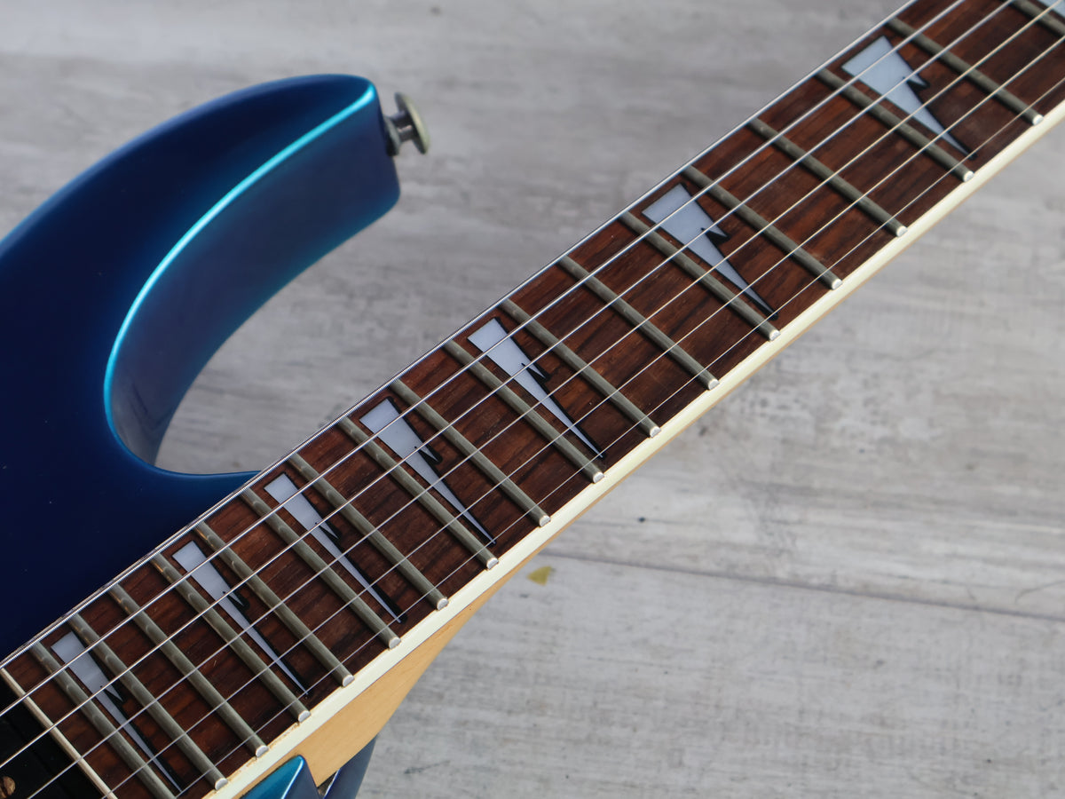1996 Ibanez Japan RGR470 Reverse Headstock HSH Superstrat (Jewel Blue Burst)