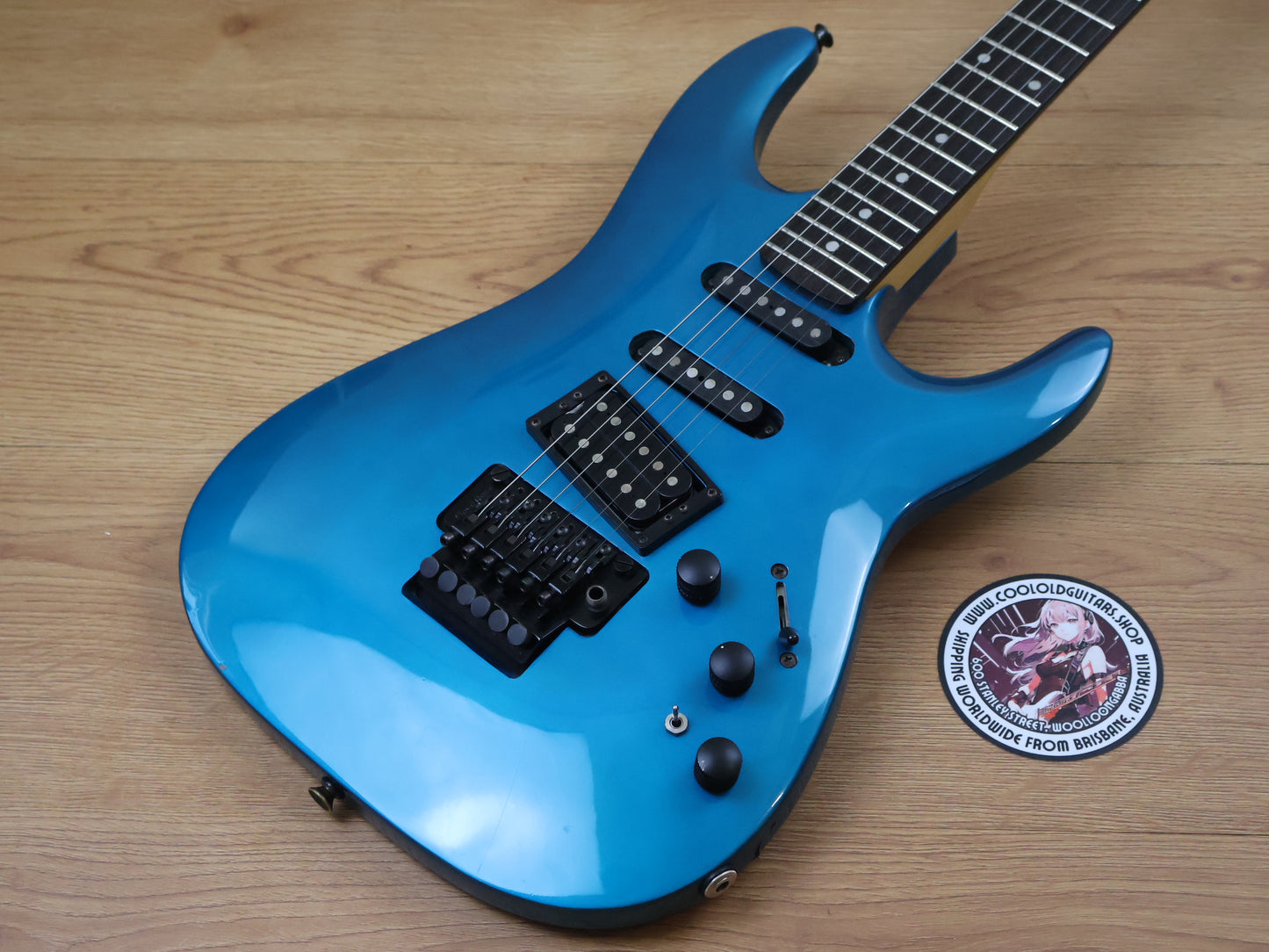 1989 Kramer 100 Series 620 HSS Superstrat w/Floyd Rose (Candy Blue)