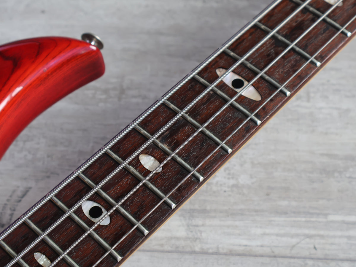 1983 Aria Pro II Japan SB-R60 Neckthrough Bass (Transparent Red)