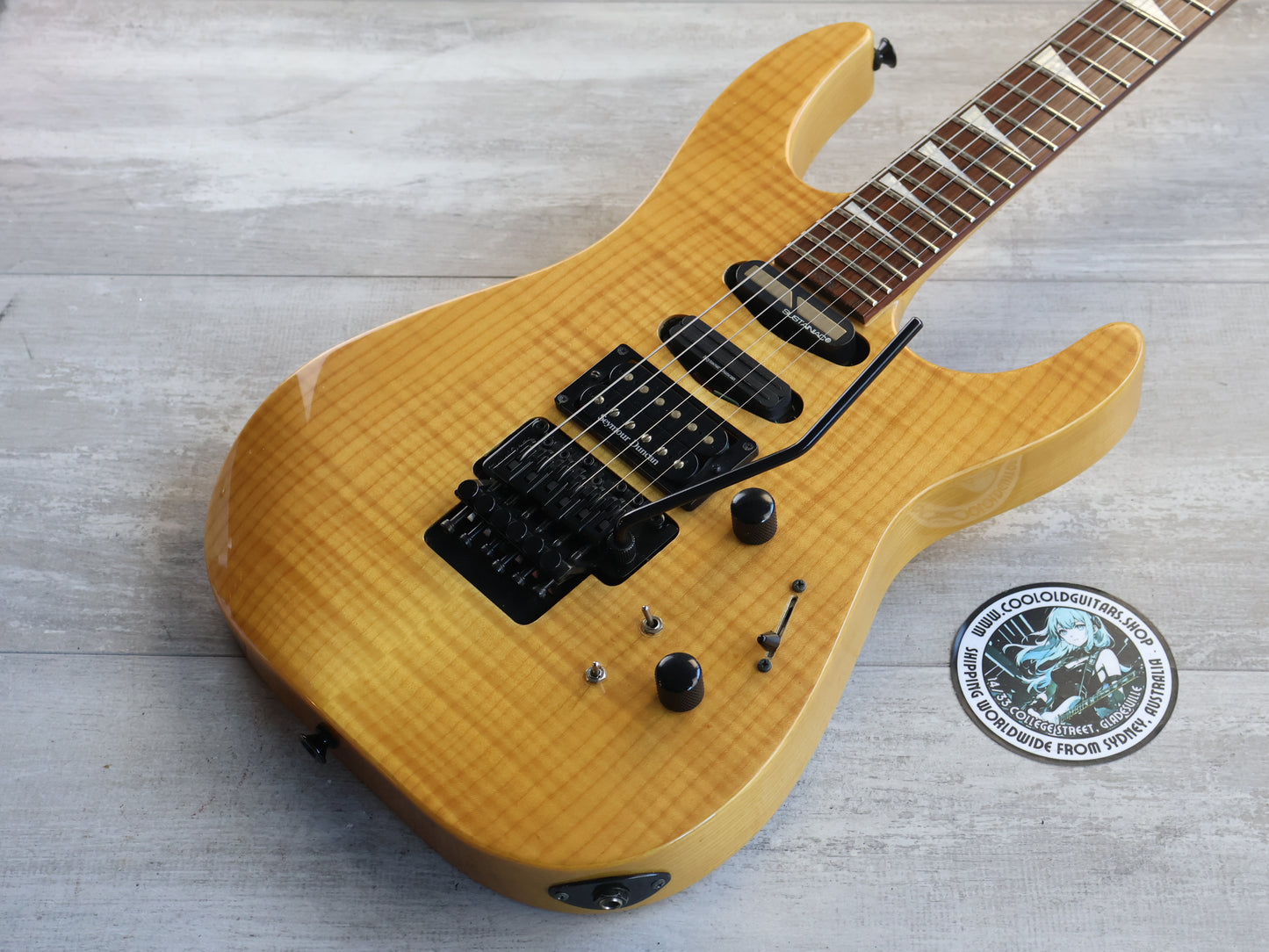 2007 Jackson Japan DK2S Pro Series Neckthrough Dinky w/Sustainiac (Natural Flame)