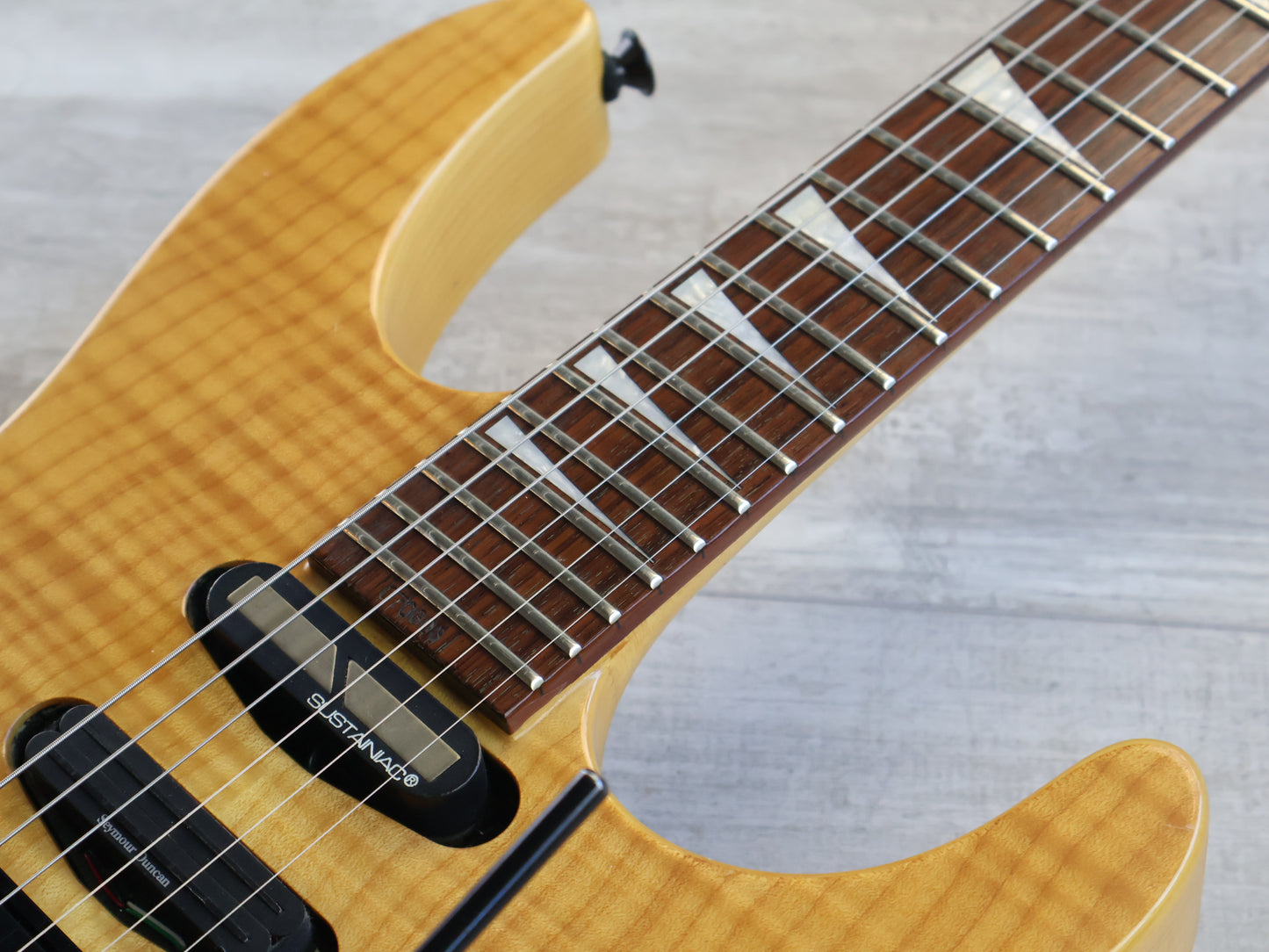 2007 Jackson Japan DK2S Pro Series Neckthrough Dinky w/Sustainiac (Natural Flame)