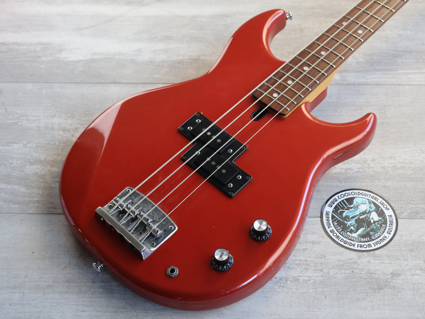 1983 Yamaha Japan BBVIS Medium Scale Broad Bass (Metallic Red)