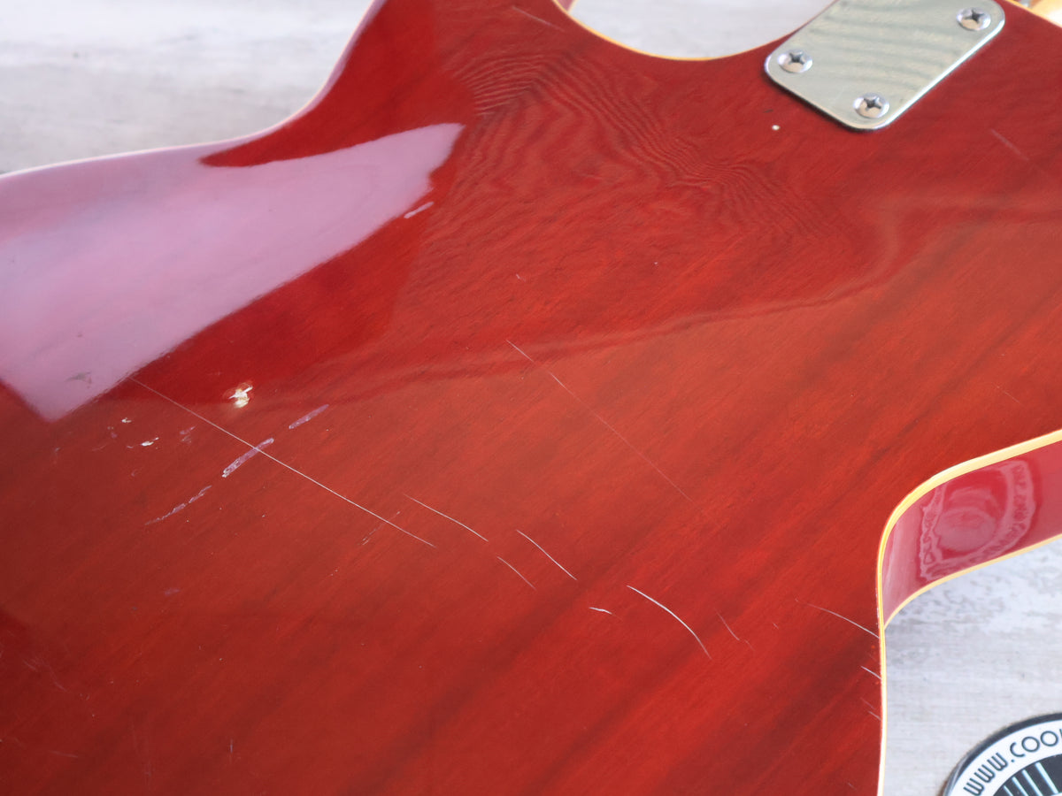 1960's Greco Japan "Apollo" Hollowbody Bass (Red)