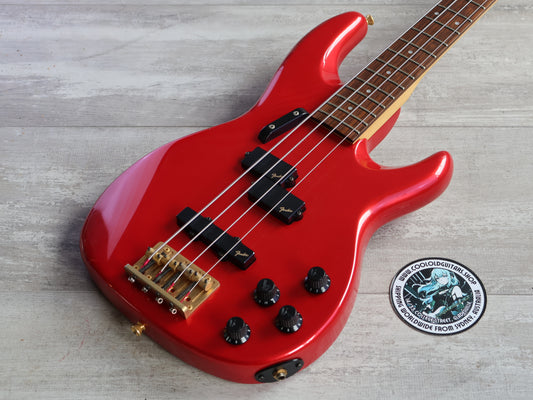 1989 Fender Japan PJR65 Jazz Bass Special PJ Active Contemporary Bass (Chrome Red)