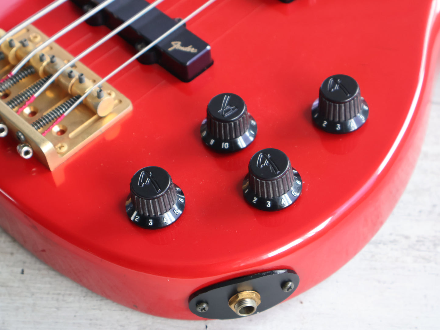 1989 Fender Japan PJR65 Jazz Bass Special PJ Active Contemporary Bass (Chrome Red)