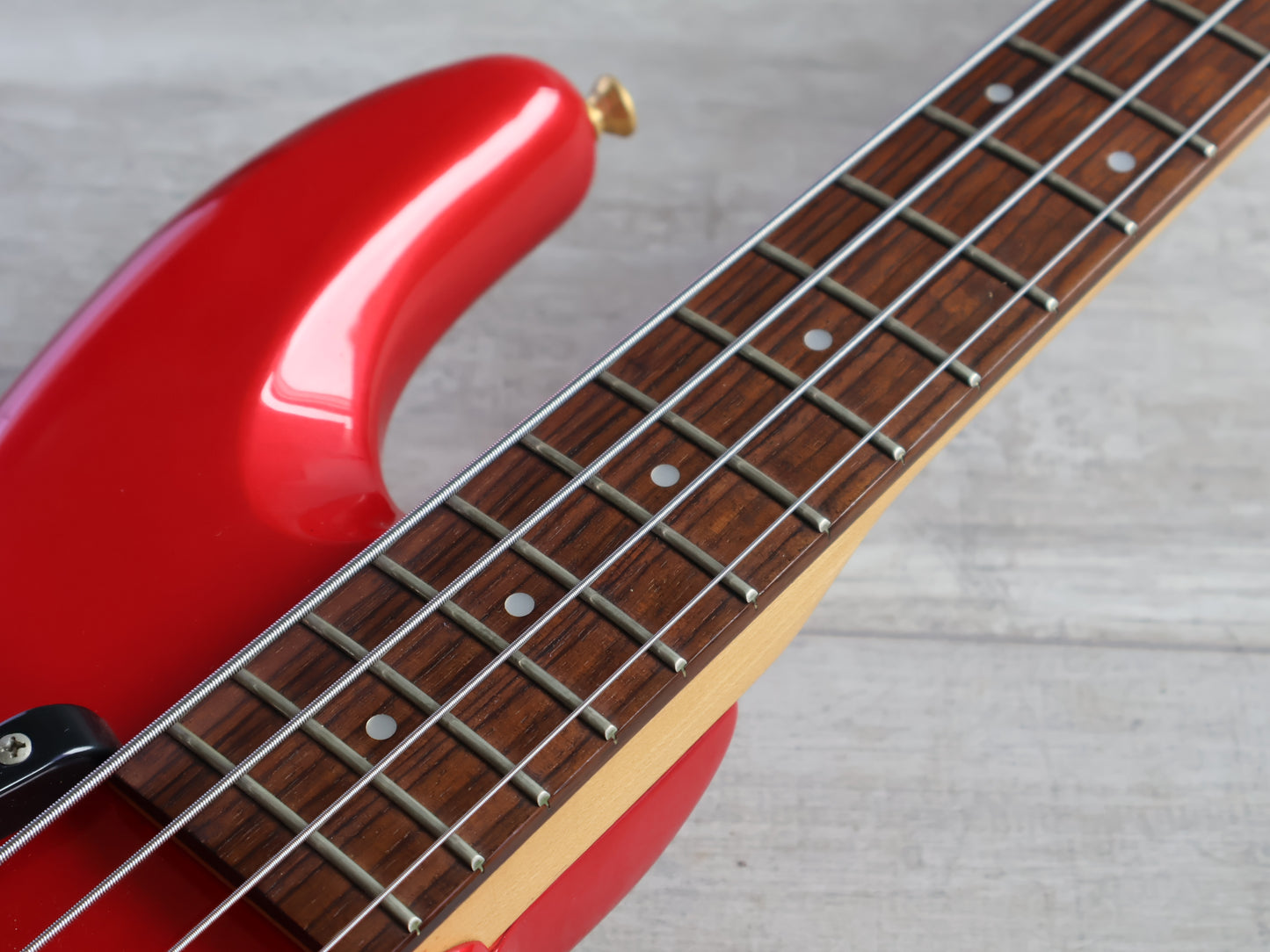 1989 Fender Japan PJR65 Jazz Bass Special PJ Active Contemporary Bass (Chrome Red)
