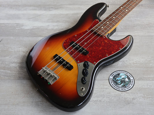 1990 Fender Japan JB62-95 '62 Reissue Jazz Bass w/USA Pickups (Sunburst)