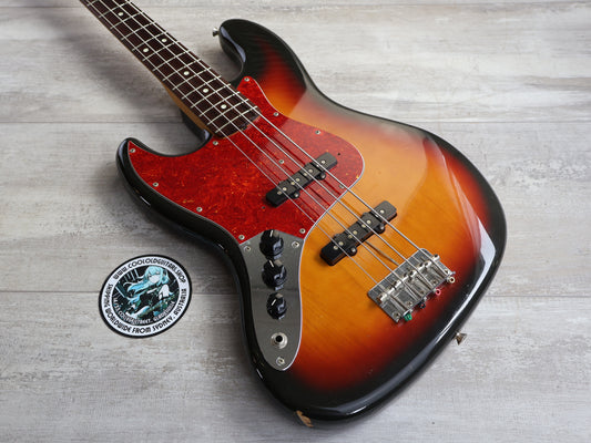 1992 Fender Japan JB62-650L '62 Reissue LH Left Handed Jazz Bass (Sunburst)