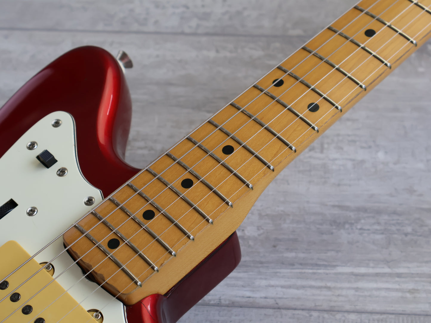 1990's Fender Japan "Stratomaster" Strat/Jazzmaster (Candy Apple Red)