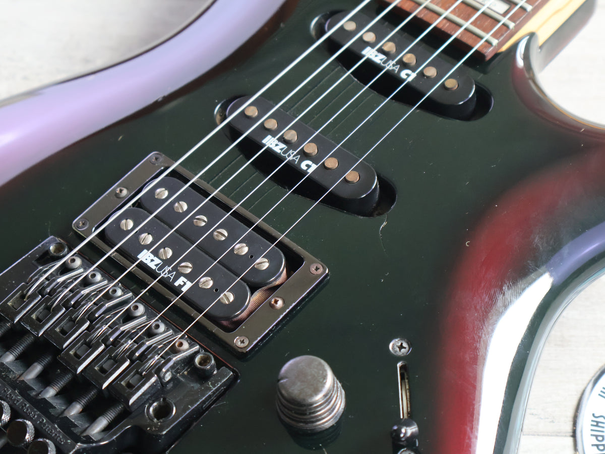 1990 Ibanez Japan 540R Radius Series Satriani Superstrat (Bright Red Burst)
