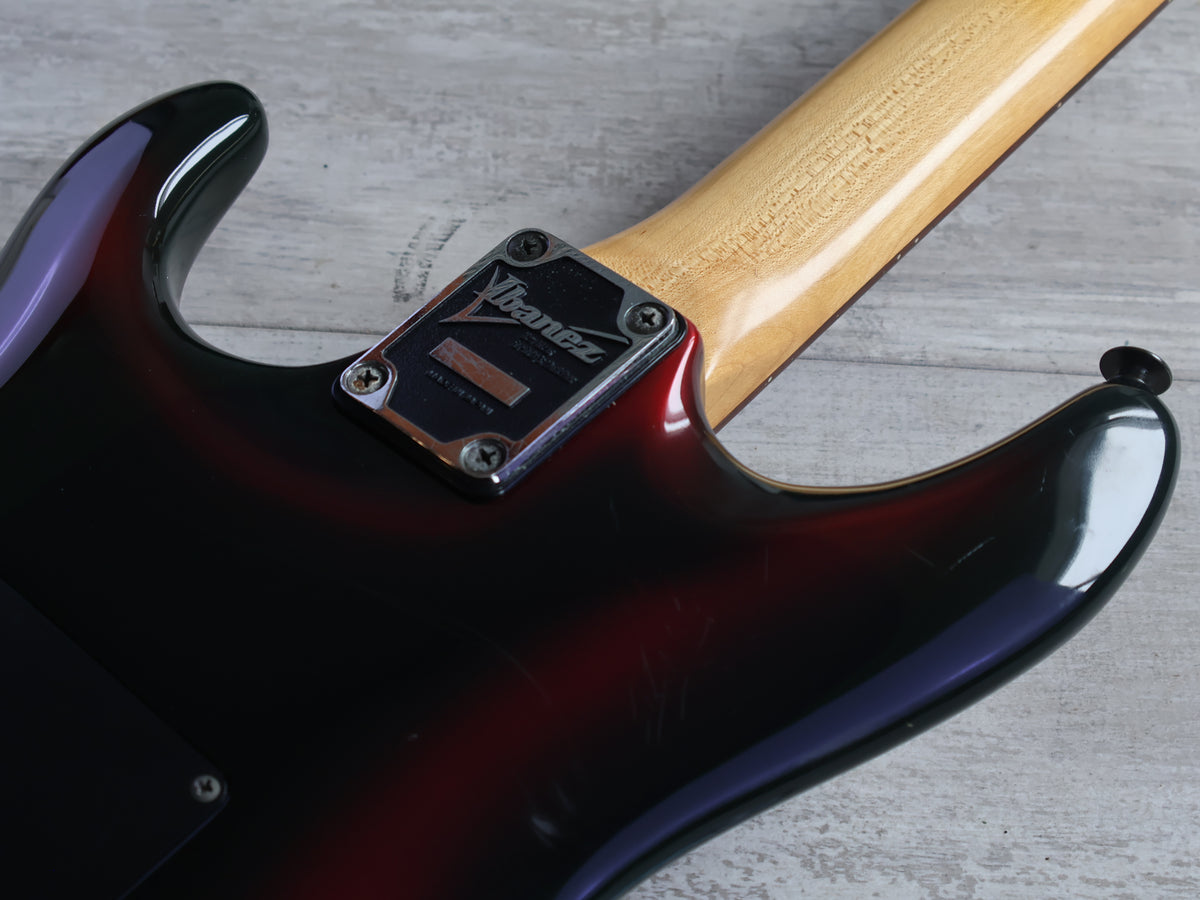 1990 Ibanez Japan 540R Radius Series Satriani Superstrat (Bright Red Burst)