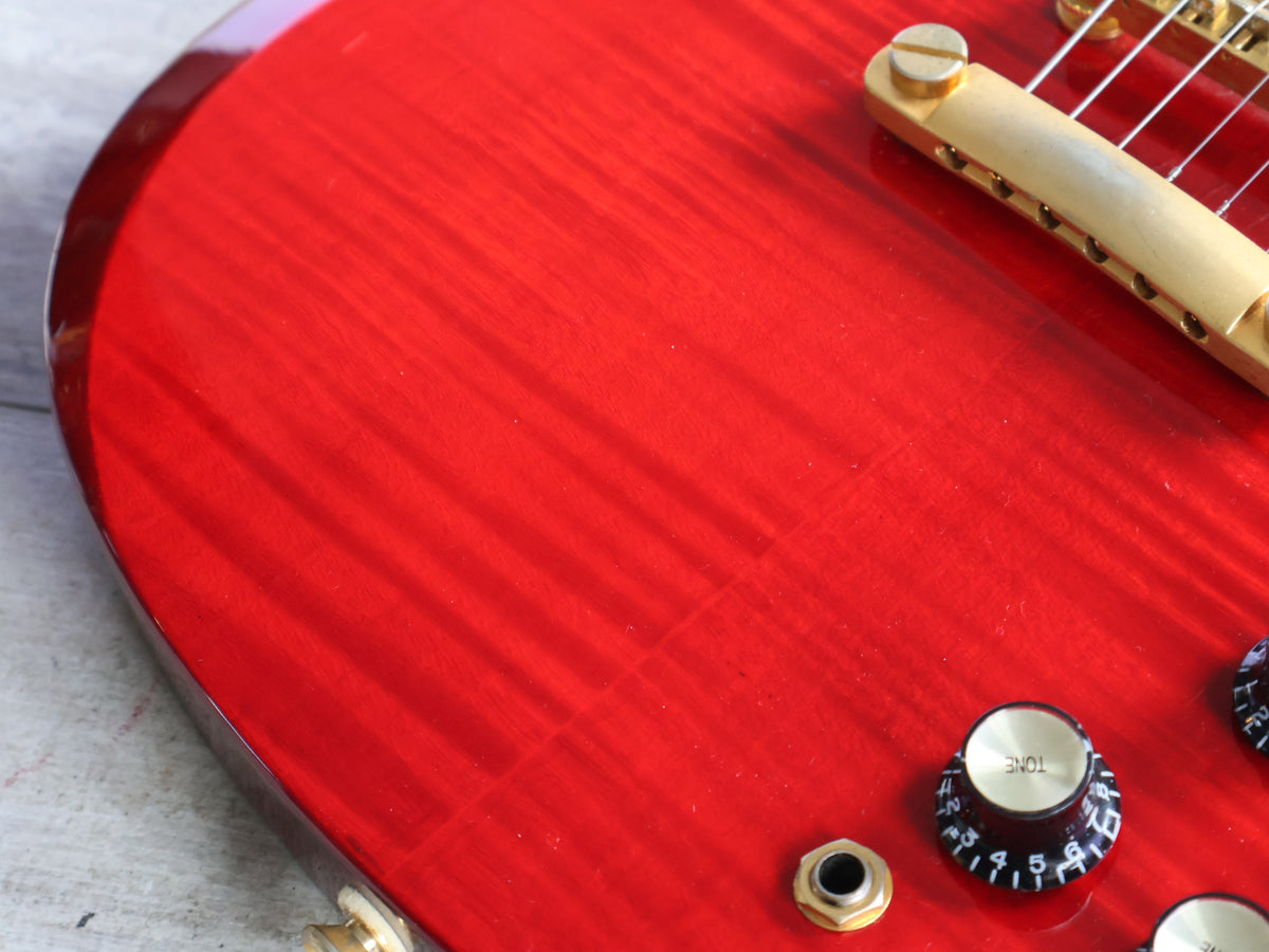 2006 Epiphone SG Deluxe Pro (Transparent Red Flame)