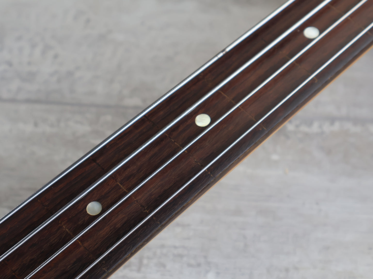 1979 Greco Original GOBII750 Double Cutaway Fretless Neckthrough Bass (Stained Brown)
