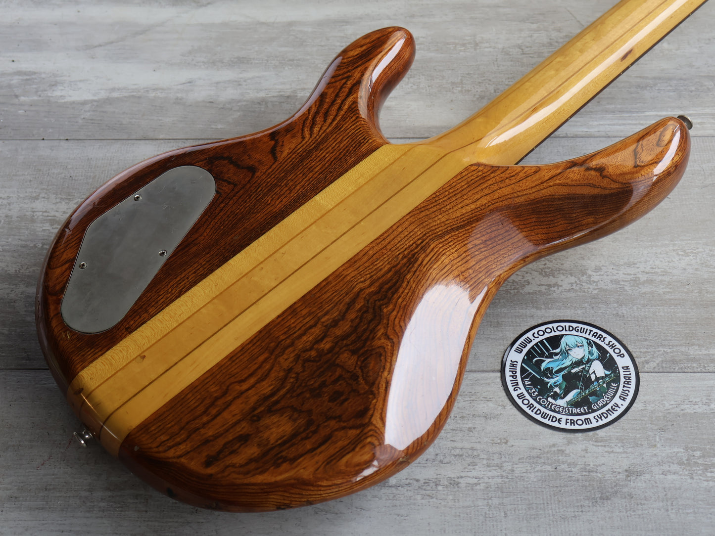 1979 Greco Original GOBII750 Double Cutaway Fretless Neckthrough Bass (Stained Brown)