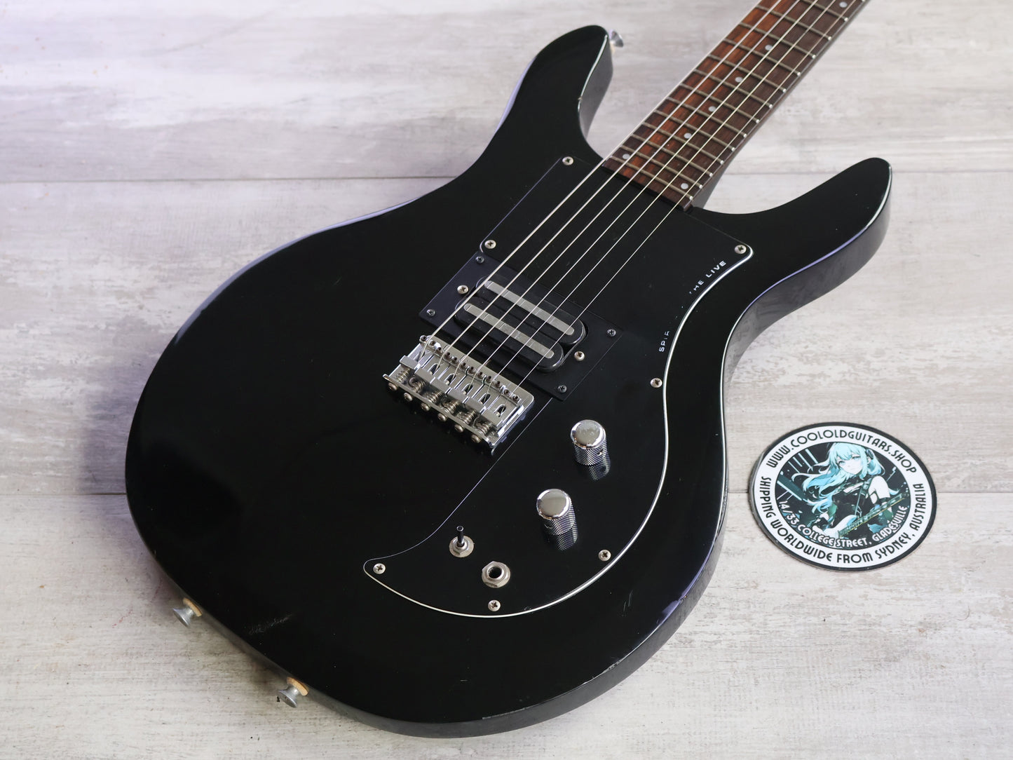 1990 Greco Japan APW-500 Dan Armstrong Double Cutaway (Black)