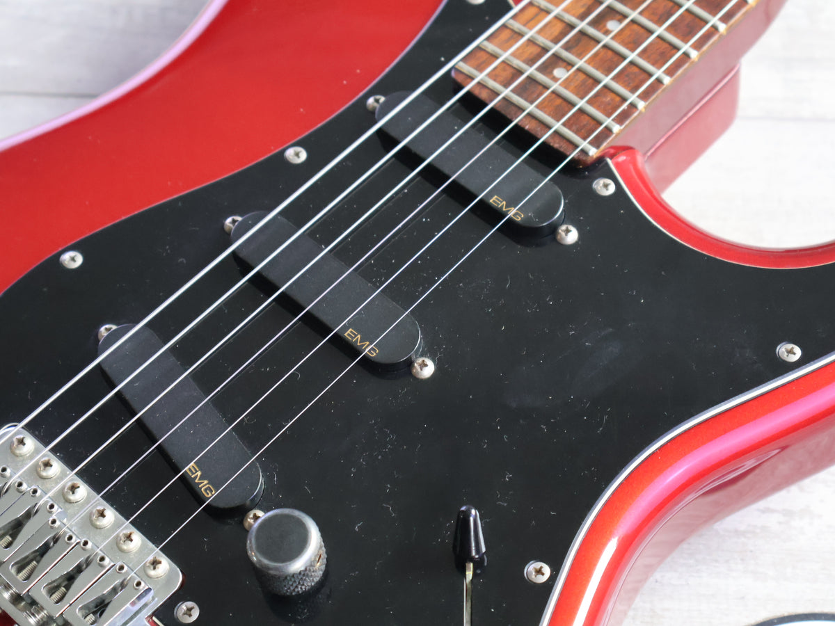 1984 Squier Japan ST701 JV Series Superstrat w/EMG's (Candy Apple Red)