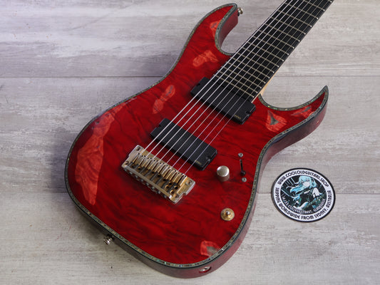 2014 Ibanez RGIX28FEQM Iron Label 8-String (Burgundy Wine)