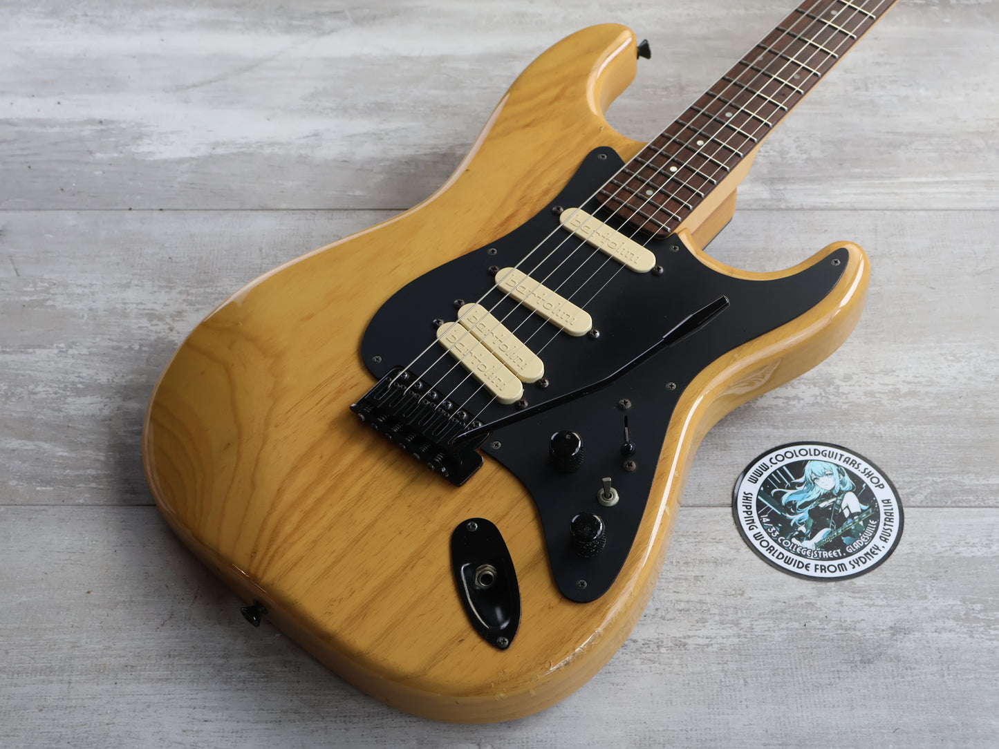 1980's Moon PGM Japan Custom Order ST-177 Bartolini HSS Stratocaster (Natural)