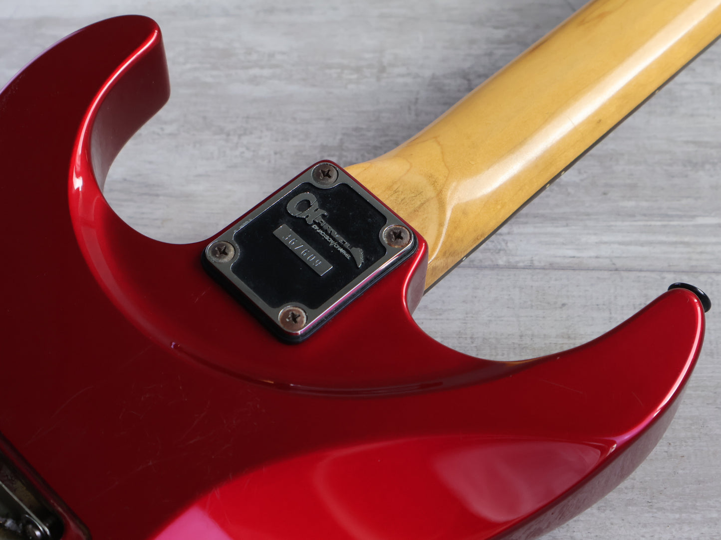 1989 Charvel Japan Model 3DR Predator w/EMG's (Candy Apple Red)