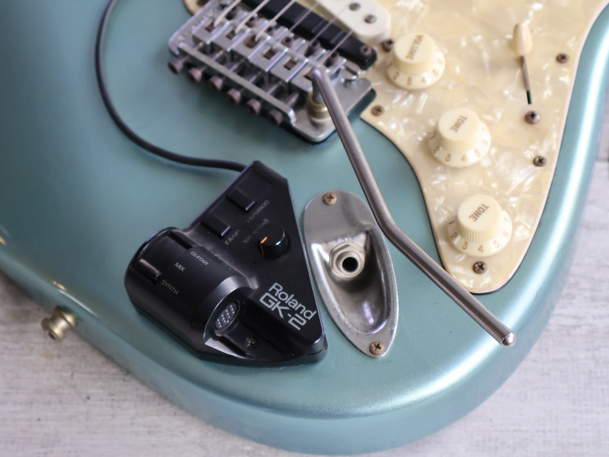1980's Schecter "Dallas Era" Stratocaster w/Roland GK-2 (Ice Blue Metallic)