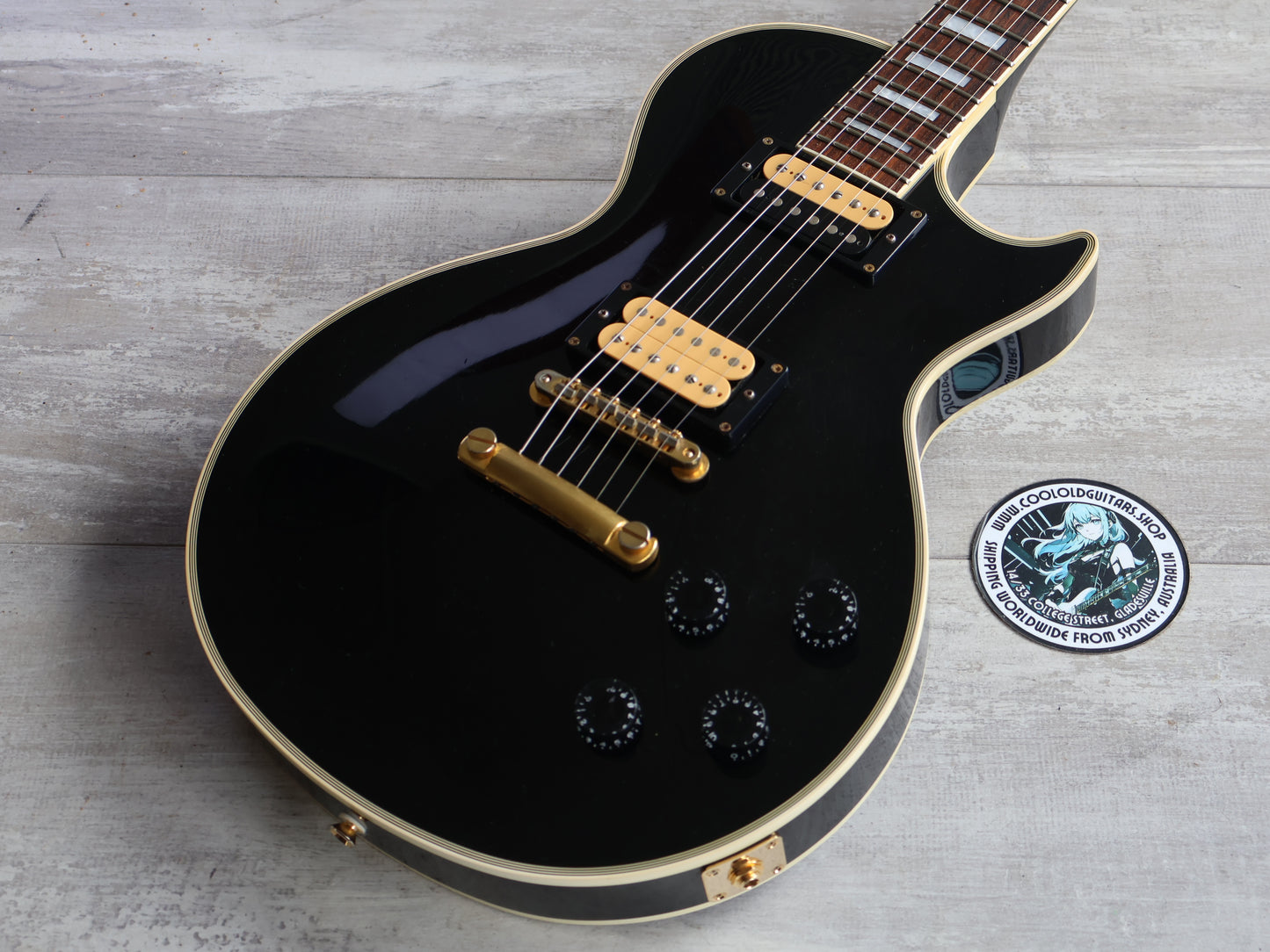 1990's Edwards (by Navigator/ESP Japan) E-LP-95C Ken Yokoyama Les Paul Custom (Ebony)