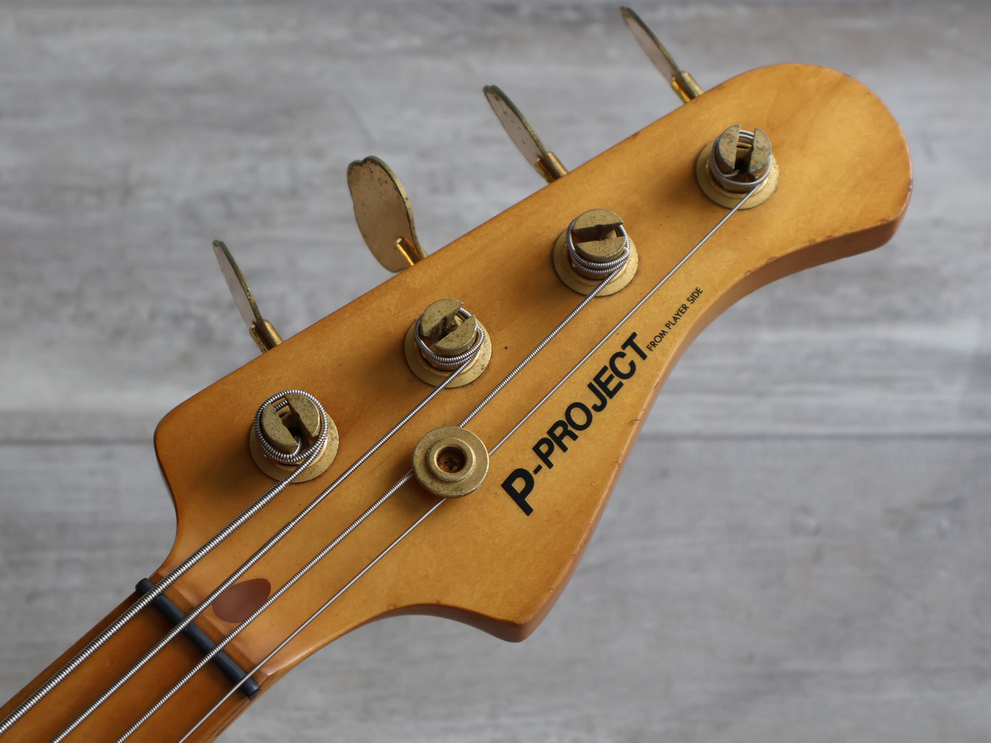 1990's P-Project Japan BUB-4 "Bottom Up Bass" Jazz Bass w/EMG's (Sakura Snowstorm)