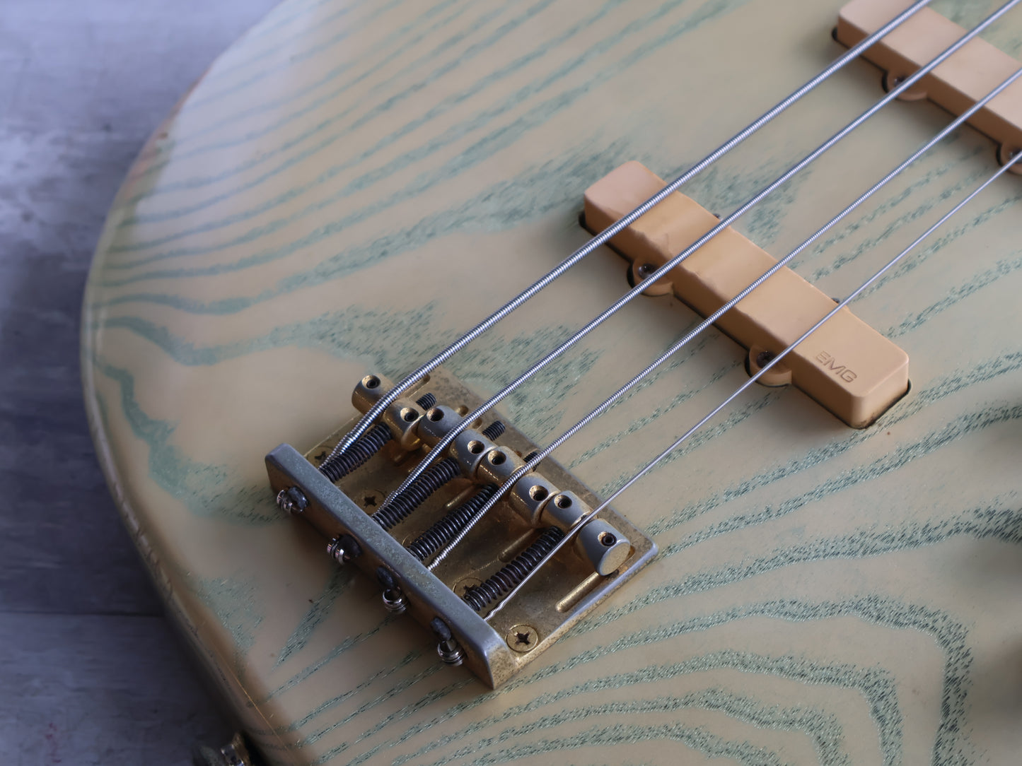 1990's P-Project Japan BUB-4 "Bottom Up Bass" Jazz Bass w/EMG's (Sakura Snowstorm)