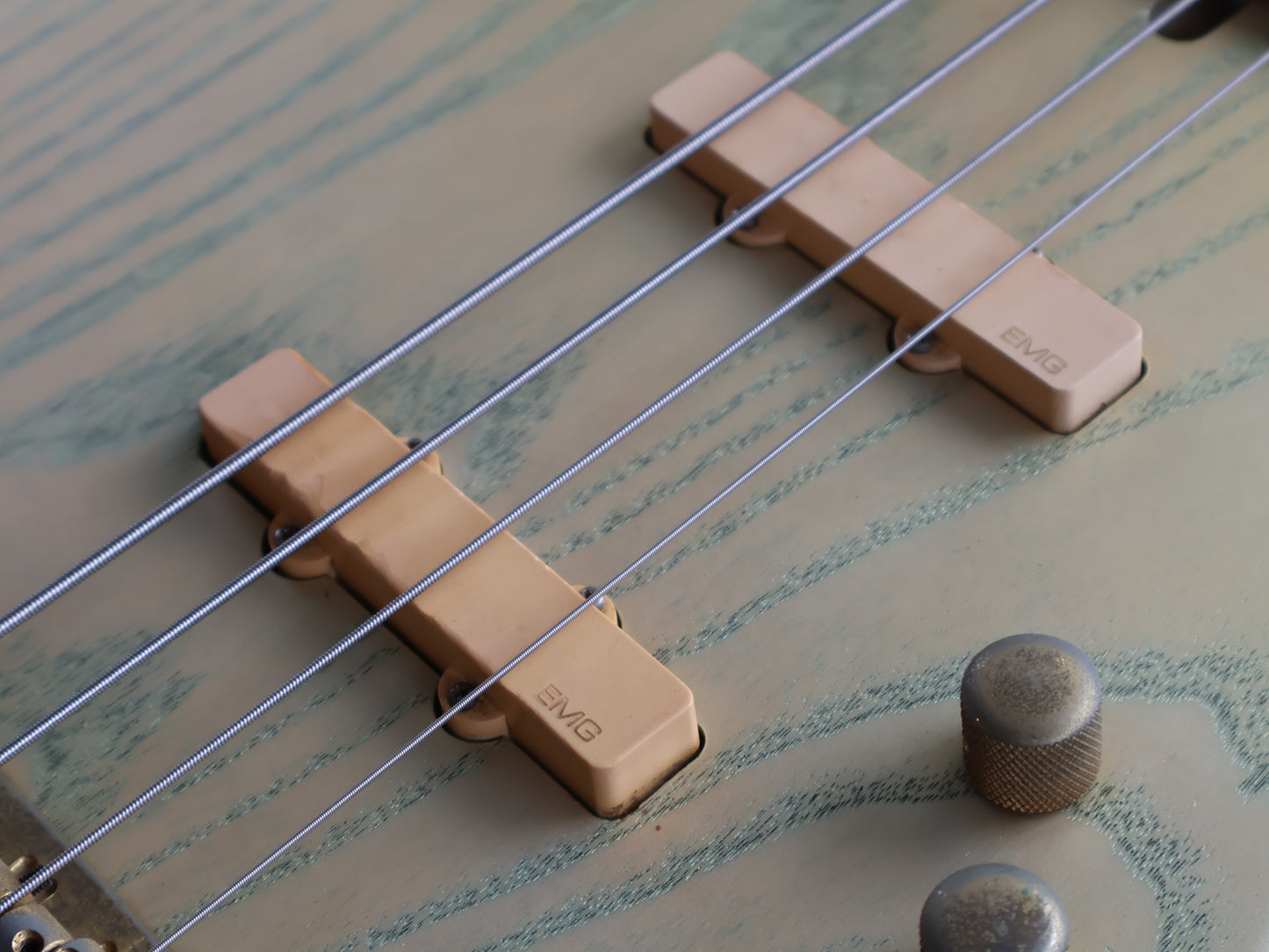 1990's P-Project Japan BUB-4 "Bottom Up Bass" Jazz Bass w/EMG's (Sakura Snowstorm)