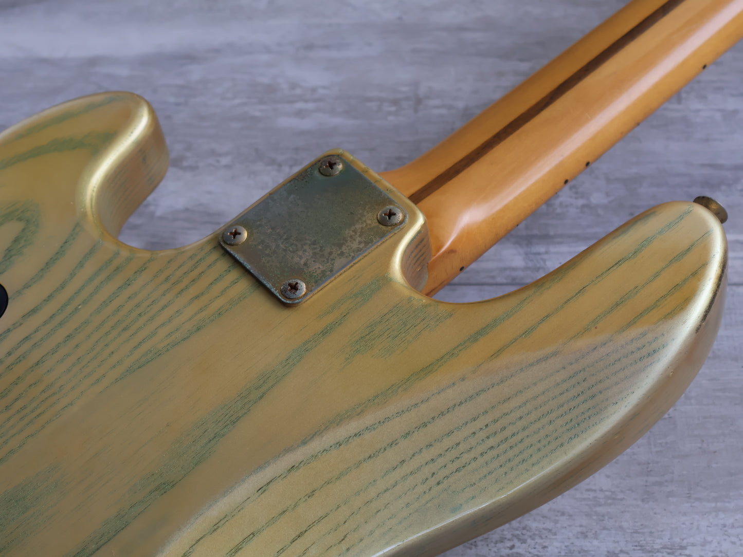 1990's P-Project Japan BUB-4 "Bottom Up Bass" Jazz Bass w/EMG's (Sakura Snowstorm)